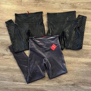 SPANX Leggings — 3 pairs — size large